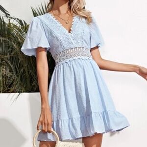 Light blue altered state mini dress ￼